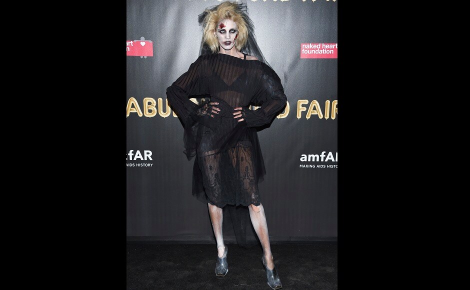 Model Anja Rubik attended the do, too, in a wacky avatar. Image from AP/Evan Agostini Model Anja Rubik attended the do, too, in a wacky avatar. Image from AP/Evan Agostini