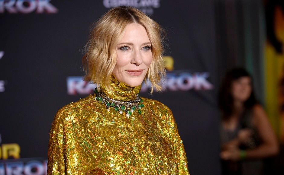 Cate Blanchett at the world premiere of Thor: Ragnarok at the El Capitan Theatre, Los Angeles. Photo courtesy: AP/Chris Pizzello Cate Blanchett at the world premiere of Thor: Ragnarok at the El Capitan Theatre, Los Angeles. Photo courtesy: AP/Chris Pizzello
