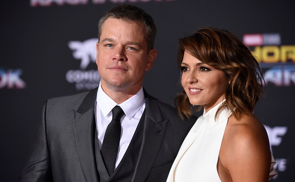 Matt Damon (left), and Luciana Barroso were also present. Photo courtesy: AP/Chris Pizzello Matt Damon (left), and Luciana Barroso were also present. Photo courtesy: AP/Chris Pizzello