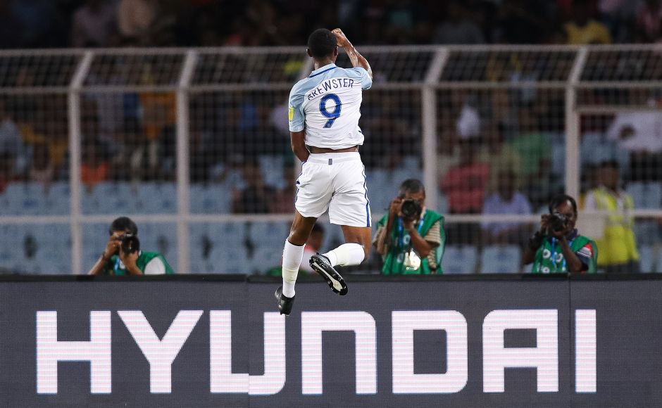 Rhian Brewster netted a brace after missing a sitter in the first half to put England 2-0 up against Mexico. GettyImages