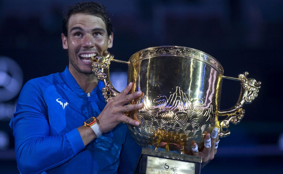 Rafael Nadal beat Nick Kyrgios 6-2, 6-1 Sunday in the China Open final to win his sixth ATP title of the year. AP Rafael Nadal wins 6th title of year at China Open; Caroline Garcia upsets newly crowned World No 1 Simona Halep