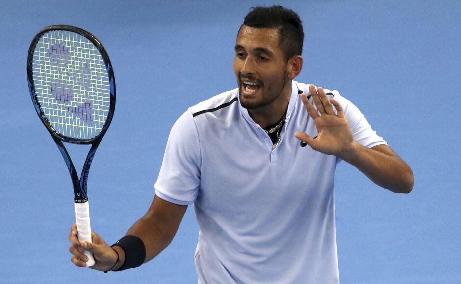 Nick Kyrgios struggled with his serve and never found a confident range throughout the match. A frustrated Kyrgios engaged in a series of lengthy discussions with the umpire. AP Rafael Nadal wins 6th title of year at China Open; Caroline Garcia upsets newly crowned World No 1 Simona Halep