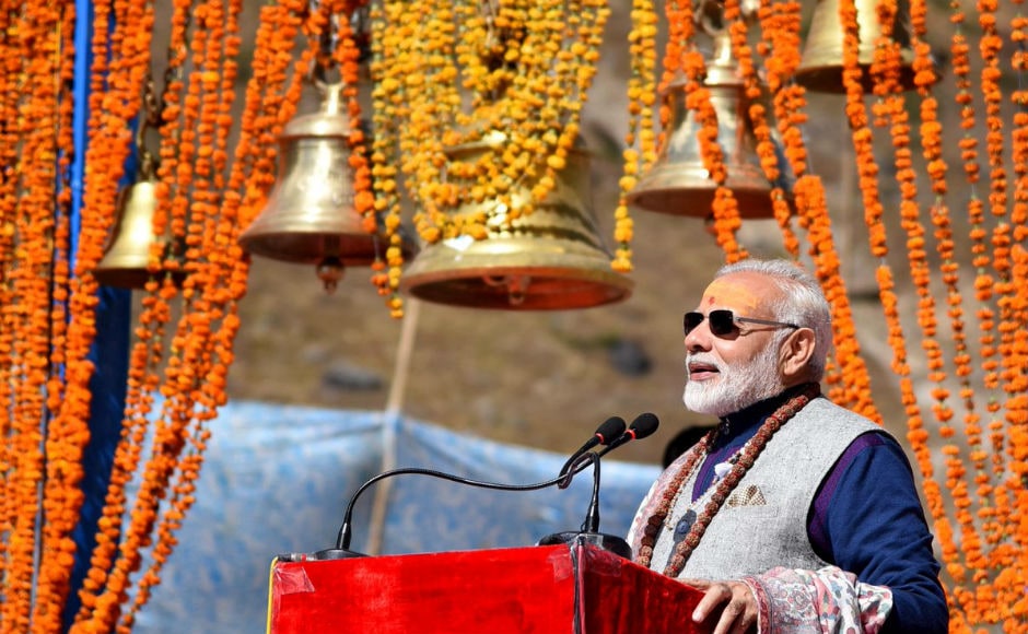 He also attacked the Congress for denying his proposal in June 2013 when he was chief minister of Gujarat for the redevelopment of the revered Himalayan shrine of Kedarnath, that was badly damaged in the catastrophic flash floods. Twitter/@PMOIndia He also attacked the Congress for denying his proposal in June 2013 when he was chief minister of Gujarat for the redevelopment of the revered Himalayan shrine of Kedarnath, that was badly damaged in the catastrophic flash floods. Twitter/@PMOIndia