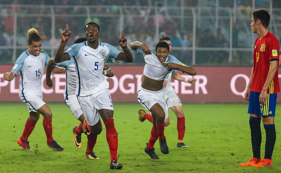 Marc Guehi doubled England's advantage and the Young Lions were cruising towards their first ever U-17 crown. Getty Phil Foden stars as England thrash European rivals Spain to clinch FIFA U-17 World Cup 2017