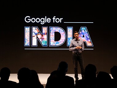 File photo of Google CEO Sunder Pichai addressing a press conference. Reuters