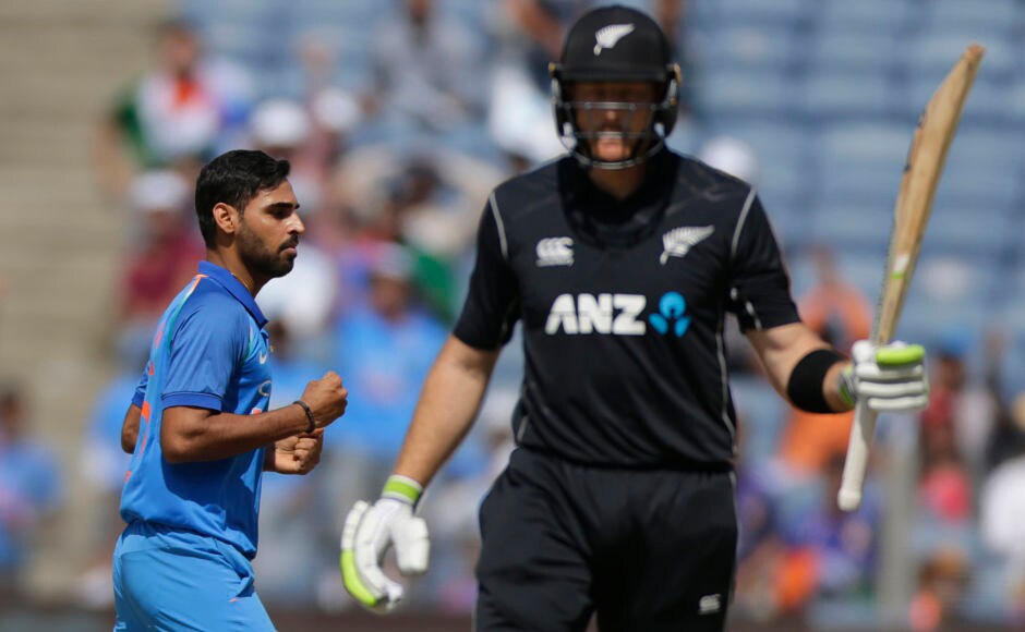 Bhuvneshwar Kumar was named the Man of the Match for his fine bowling performance scalping three wickets for 45 runs. AP Bhuvneshwar Kumar was named the Man of the Match for his fine bowling performance scalping three wickets for 45 runs. AP