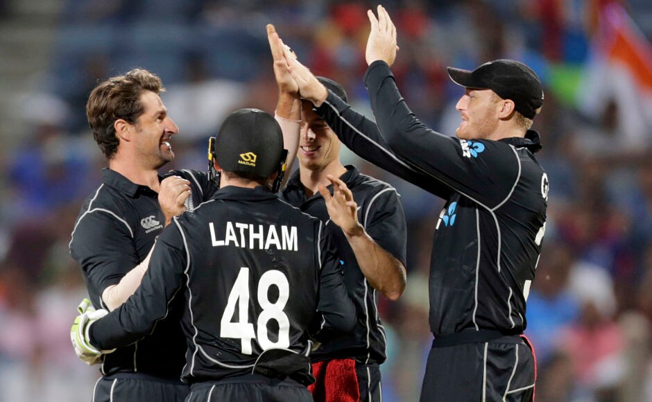New Zealand's Colin de Grandhomme was credited with the prized wicket of Indian skipper Virat Kohli. AP New Zealand's Colin de Grandhomme was credited with the prized wicket of Indian skipper Virat Kohli. AP