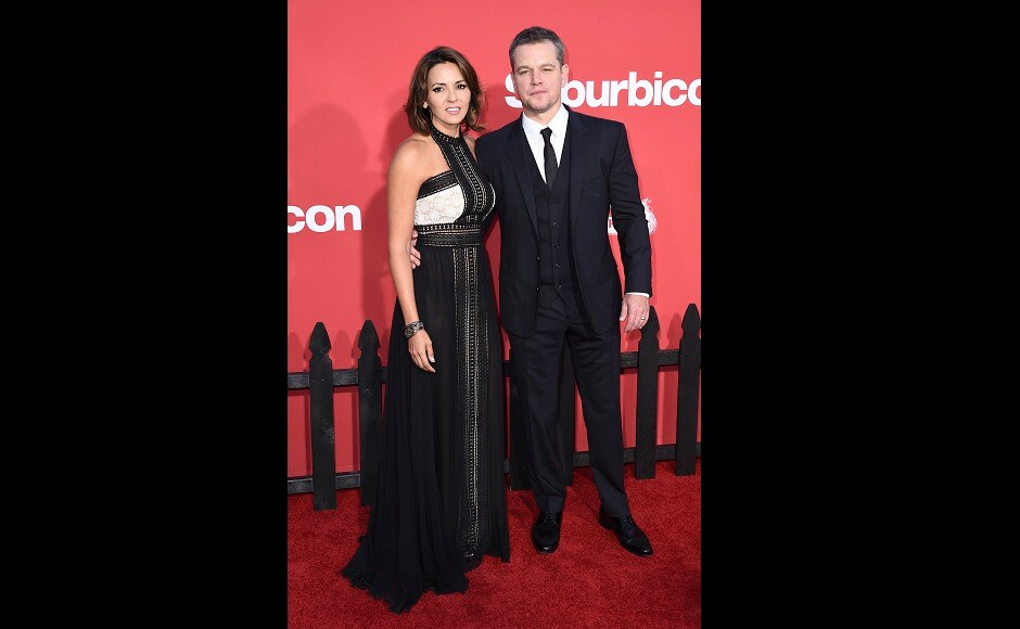 Luciana Barroso (left); and Matt Damon at the premiere. Photo by Jordan Strauss/Invision/AP Luciana Barroso (left); and Matt Damon at the premiere. Photo by Jordan Strauss/Invision/AP