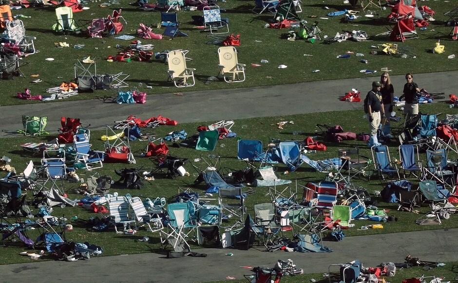 Belongings of the victims can still be seen at the site. People flocked to blood donation centres and helped people find their affected family members through family reunification centres. AP Las Vegas attack aftermath: People line up at blood donation centres; mood sombre at Mandalay Bay