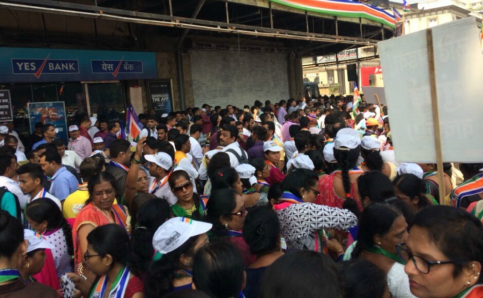 The MNS rally was planned after the stampede at Elphinstone Road station in the city, which killed 23 people and injured 38 others. Firstpost/ Omkar Patne Raj Thackeray's MNS stages rally in Mumbai days after Elphinstone Road stampede