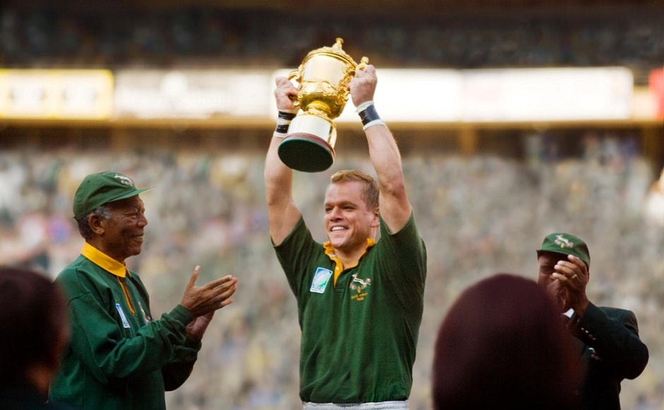 Matt Damon delivered a phenomenal performance in the 2009 sports drama film, Invictus. Directed by Clint Eastwood, the film also starred screen veteran Morgan Freeman in the lead role along with Damon. While Freeman played the South African President Nelson Mandela in the film, Damon was seen as François Pienaar, the captain of the South Africa rugby union team, the Springboks. Image via Facebook/ Invictus. Matt Damon delivered a phenomenal performance in the 2009 sports drama film, Invictus. Directed by Clint Eastwood, the film also starred screen veteran Morgan Freeman in the lead role along with Damon. While Freeman played the South African President Nelson Mandela in the film, Damon was seen as François Pienaar, the captain of the South Africa rugby union team, the Springboks. Image via Facebook/ Invictus.