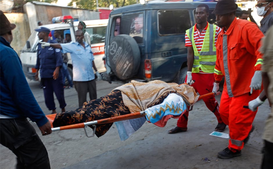 Among the dead were a mother and three children, including a baby, all shot in the head. Other victims included a senior Somali police colonel, a former lawmaker and a former government minister. AP Among the dead were a mother and three children, including a baby, all shot in the head. Other victims included a senior Somali police colonel, a former lawmaker and a former government minister. AP