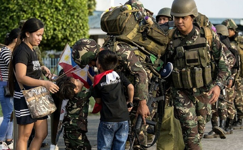 Hundreds of gunmen who had pledged allegiance to Islamic State rampaged through the Islamic capital Marawi on 23 May and took over parts of the city using civilians as human shields. Getty Images Philippines announces end of five-month long battle against Islamic State in Marawi