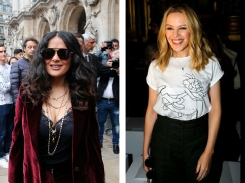 Salma Hayek, Kylie Minogue attend Stella McCartney's Spring/Summer 2018 collection launch in Paris Salma Hayek, Kylie Minogue attend Stella McCartney's Spring/Summer 2018 collection launch in Paris