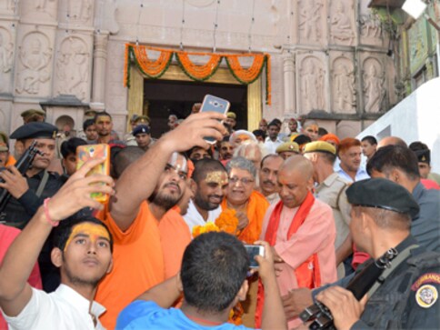 Yogi Adityanath visits disputed Ram Janmabhumi site, says it's his duty to develop Ayodhya Yogi Adityanath visits disputed Ram Janmabhumi site, says it's his duty to develop Ayodhya