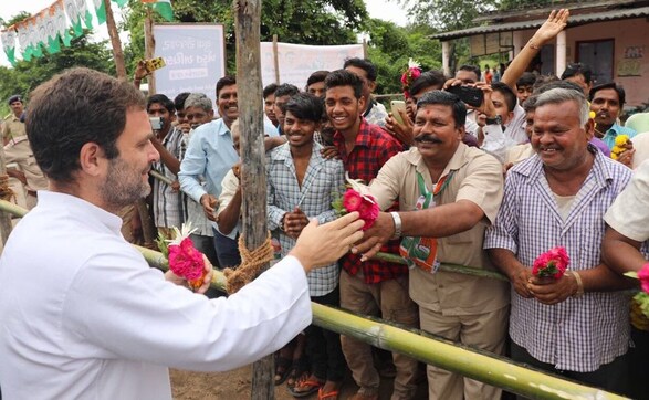 Rahul Gandhi meets tribal students, skilled workers on last day of campaign in Gujarat Rahul Gandhi meets tribal students, skilled workers on last day of campaign in Gujarat