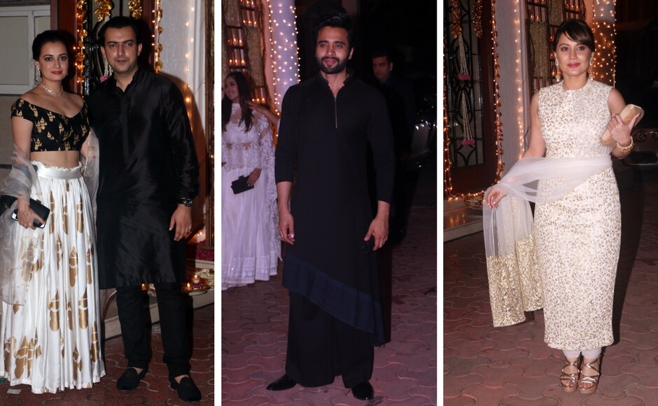 Dia Mirza and Sahil Sangha; Jackky Bhagnani; Minnisha Lamba. Photo: Sachin Gokhale/Firstpost Dia Mirza and Sahil Sangha; Jackky Bhagnani; Minnisha Lamba. Photo: Sachin Gokhale/Firstpost