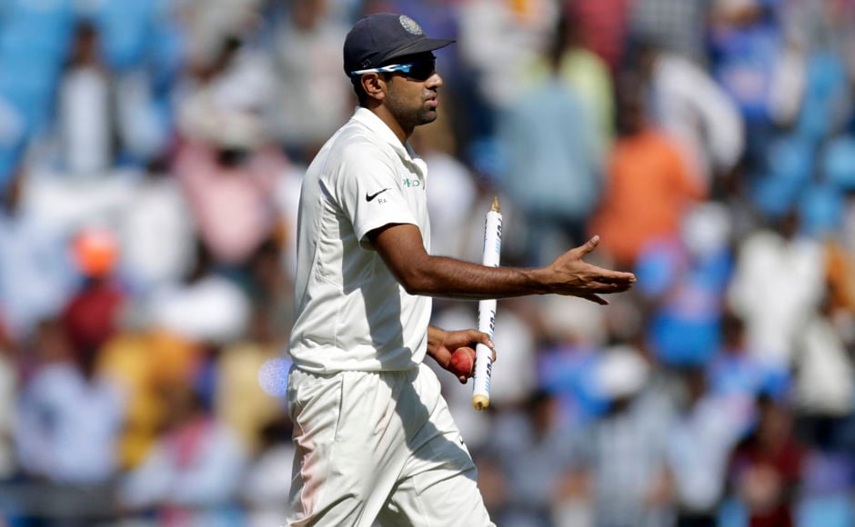 India's ace spinner Ravichandran Ashwin became the fastest bowler to take 300 wickets in 54 Tests surpassing the previous record set by Australia's Dennis Lillee, who took 56 Test to achieve the feat. AP India's ace spinner Ravichandran Ashwin became the fastest bowler to take 300 wickets in 54 Tests surpassing the previous record set by Australia's Dennis Lillee, who took 56 Test to achieve the feat. AP