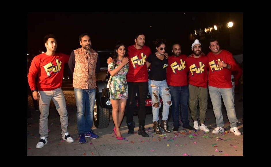 The Fukrey boys with Vishakha Singh and Priya Anand. The Fukrey boys with Vishakha Singh and Priya Anand.