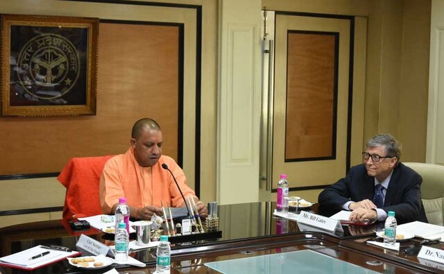 Microsoft co-founder Bill Gates met Uttar Pradesh chief minister Yogi Adityanath and discussed with him ways to intensify immunisation programme against Japanese Encephalitis and Acute Encephalitis Syndrome. Twitter @CMOfficeUP Microsoft co-founder Bill Gates met Uttar Pradesh chief minister Yogi Adityanath and discussed with him ways to intensify immunisation programme against Japanese Encephalitis and Acute Encephalitis Syndrome. Twitter @CMOfficeUP