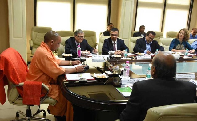 The chief minister was informed by Gates that the foundation has expertise in sewage treatment solutions and they were working on various projects in other states and would also like to work in this area in Uttar Pradesh to treat municipal wastes and help clean rivers. Twitter @CMOfficeUP The chief minister was informed by Gates that the foundation has expertise in sewage treatment solutions and they were working on various projects in other states and would also like to work in this area in Uttar Pradesh to treat municipal wastes and help clean rivers. Twitter @CMOfficeUP