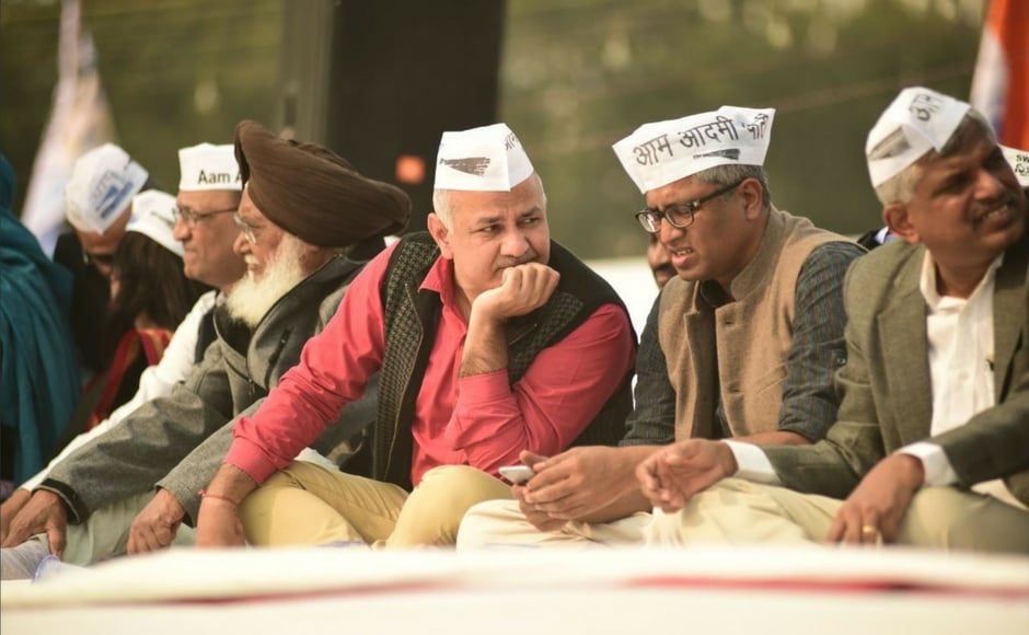 The primary players of the party including Deputy Chief Minister Manish Sisodia and senior party leaders Ashutosh, Kumar Vishwas, Gopal Rai were part of the founding day celebrations at Ramlila Maidan, New Delhi. Image Courtesy: Twitter @AamAadmiParty The primary players of the party including Deputy Chief Minister Manish Sisodia and senior party leaders Ashutosh, Kumar Vishwas, Gopal Rai were part of the founding day celebrations at Ramlila Maidan, New Delhi. Image Courtesy: Twitter @AamAadmiParty