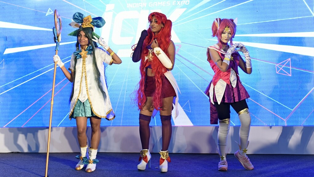 The trio who planned to come in from different cities to unite at IGX 2017 as League of Legends characters. Image: tech2/Rehan Hooda The trio who planned to come in from different cities to unite at IGX 2017 as League of Legends characters. Image: tech2/Rehan Hooda