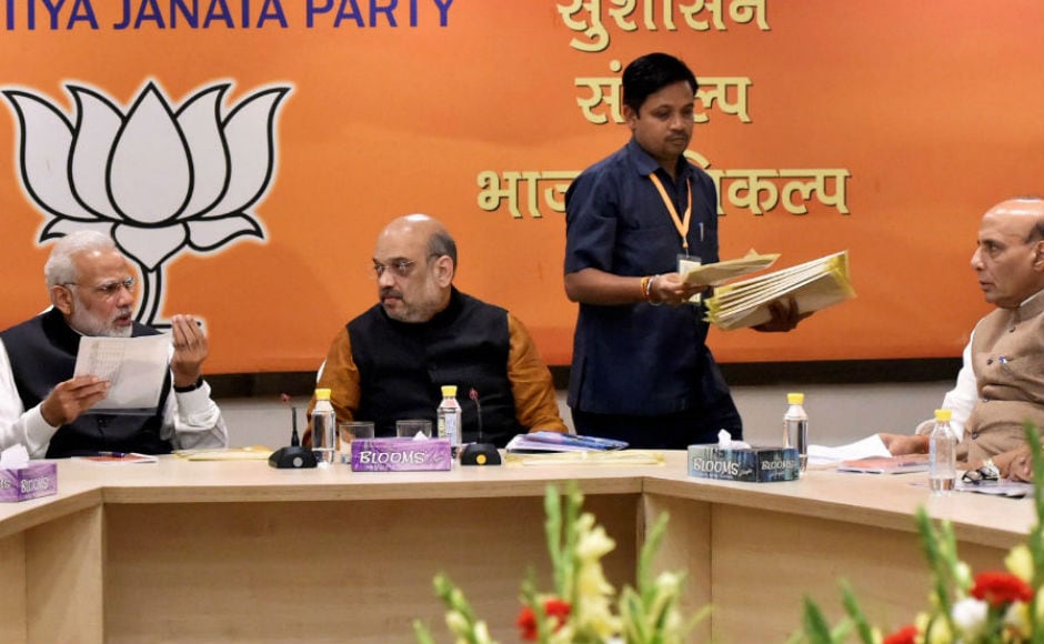 The BJP's central election committee meeting, chaired by Amit Shah, was also attended by state Chief Minister Vijay Rupani. A preliminary list prepared by the state unit of the BJP was discussed. PTI The BJP's central election committee meeting, chaired by Amit Shah, was also attended by state Chief Minister Vijay Rupani. A preliminary list prepared by the state unit of the BJP was discussed. PTI