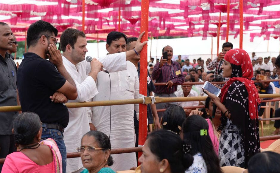 In the afternoon, he held a rally in Valsad, where he interacted with the farmers and assured them that if voted to power, the Congress would restore the earlier Land Acquisition Act which he called "anti-farmer". Twitter/@INCIndia Rahul Gandhi wraps up three-day Gujarat tour ahead of Assembly polls; addresses rallies in Valsad, Surat