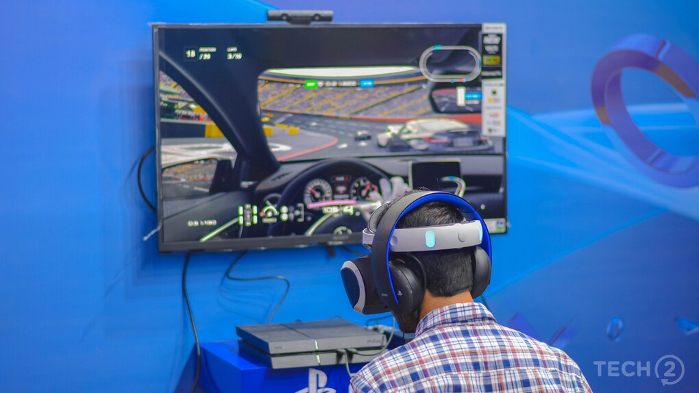 We also tried out hand at PlayStation VR with Gran Turismo. Image: tech2/Rehan Hooda We also tried out hand at PlayStation VR with Gran Turismo. Image: tech2/Rehan Hooda