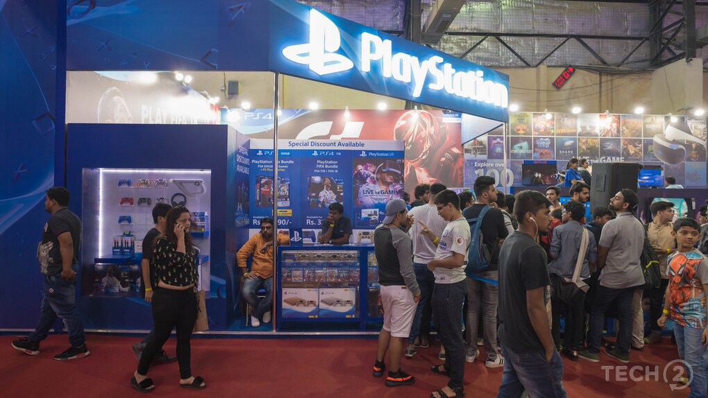 Sony was also selling PlayStation accessories including AAA games so that users can visit the place, try and buy games. Image: tech2/Rehan Hooda Sony was also selling PlayStation accessories including AAA games so that users can visit the place, try and buy games. Image: tech2/Rehan Hooda