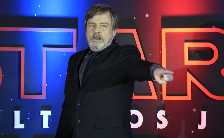Mark Hamill (who plays Luke Skywalker) gestures before the press conference on the red carpet for Star Wars The Last Jedi in Mexico City. AFP Mark Hamill (who plays Luke Skywalker) gestures before the press conference on the red carpet for Star Wars The Last Jedi in Mexico City. AFP