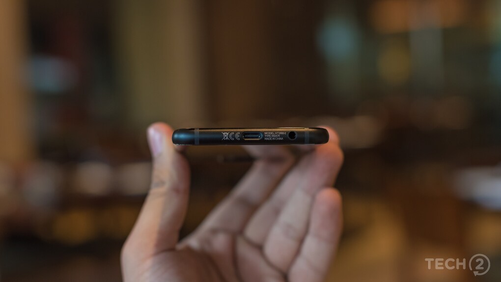 Motorola Moto X4 gets a USB type-C charging port with Motorola's proprietary TurboCharge capability. Image: tech2/ Rehan Hooda Motorola Moto X4 gets a USB type-C charging port with Motorola's proprietary TurboCharge capability. Image: tech2/ Rehan Hooda