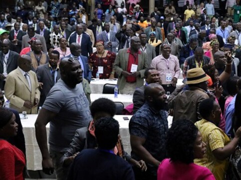 Zimbabwe's ruling ZANU-PF sacks President Robert Mugabe as party leader, replaces him with Emmerson Mnangagwa Zimbabwe's ruling ZANU-PF sacks President Robert Mugabe as party leader, replaces him with Emmerson Mnangagwa