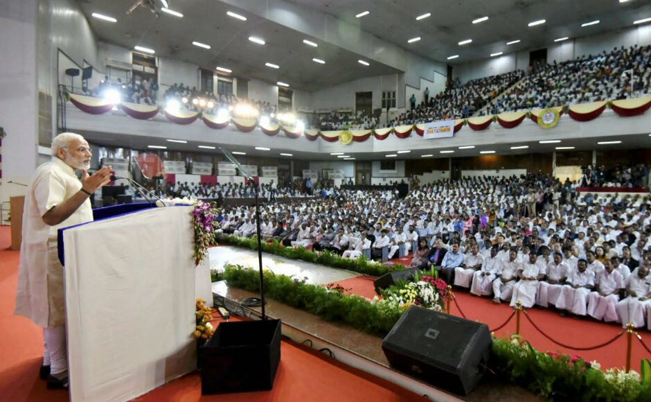 The prime minister drew attention to the media's role in governance, the importance of vernacular media, and also spoke about the menace of "factually incorrect news". He said that newspapers don't just give news; they also mould our thinking and open a window to the world. PTI Narendra Modi meets ailing Karunanidhi in Chennai; PM also attends 75th anniversary of Tamil daily Dina Thanthi