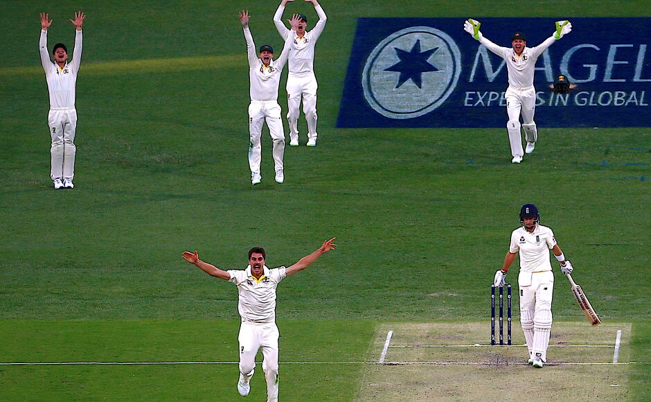 Australia ended the day on a high as Pat Cummins dismissed England skipper Joe Root. Reuters Australia ended the day on a high as Pat Cummins dismissed England skipper Joe Root. Reuters