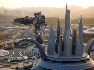 A view of the Oriental Science Fiction Valley theme park at sunset, in Guiyang, Guizhou province, China. Reuters