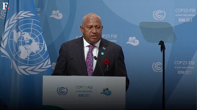 Watch: Fiji PM pleads to world for 'urgent action' on climate change Watch: Fiji PM pleads to world for 'urgent action' on climate change