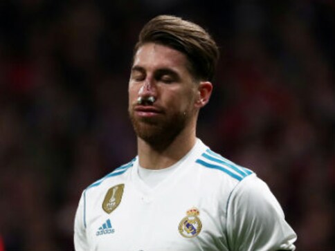 La Liga: Real Madrid defender Sergio Ramos suffers broken nose in derby clash against Atletico La Liga: Real Madrid defender Sergio Ramos suffers broken nose in derby clash against Atletico