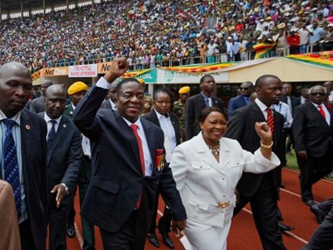 Emmerson Mnangagwa sworn in as Zimbabwe's new president after Robert Mugabe's ouster Emmerson Mnangagwa sworn in as Zimbabwe's new president after Robert Mugabe's ouster