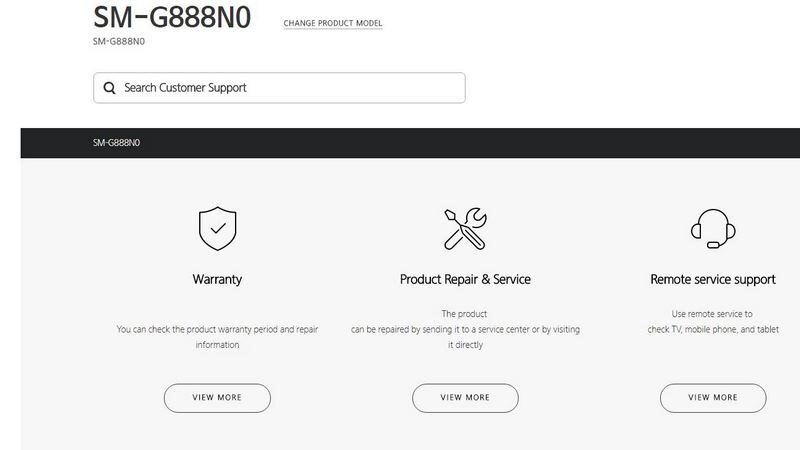 Galaxy X support page.