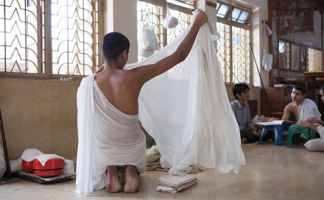 Vadehra Art Gallery is presenting an exhibition of artist Briana Blasko’s photographic series documenting the lives of practicing Jains, Buddhists, Sufis, Hindus and a Catholic priest whom she met along her four-year long expedition across India. Seen here, Swetamber Jain Monks, monsoon season, Kolkata. Briana Blasko/ Vadehra Art Gallery is presenting an exhibition of artist Briana Blasko’s photographic series documenting the lives of practicing Jains, Buddhists, Sufis, Hindus and a Catholic priest whom she met along her four-year long expedition across India. Seen here, Swetamber Jain Monks, monsoon season, Kolkata. Briana Blasko/