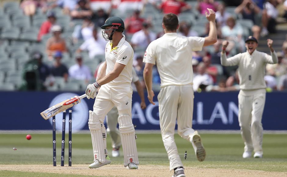 Shaun Marsh too fell cheaply as he bowled for 19 runs by Chris Woakes. AP Shaun Marsh too fell cheaply as he bowled for 19 runs by Chris Woakes. AP