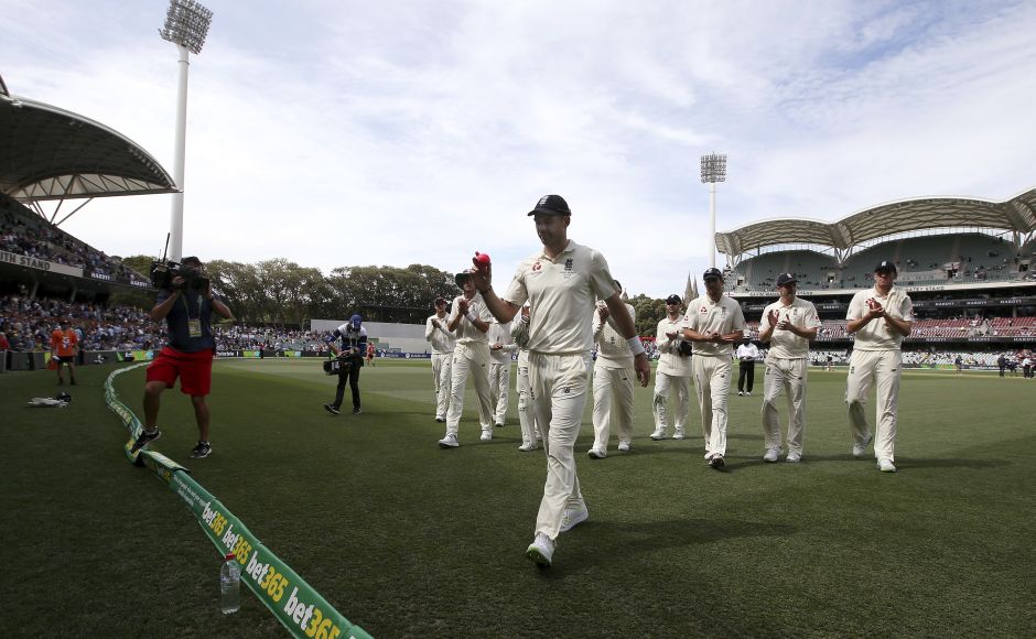 James Anderson, who here holds up the ball, took his first five-wicket haul in Australia on Tuesday. AP James Anderson, who here holds up the ball, took his first five-wicket haul in Australia on Tuesday. AP