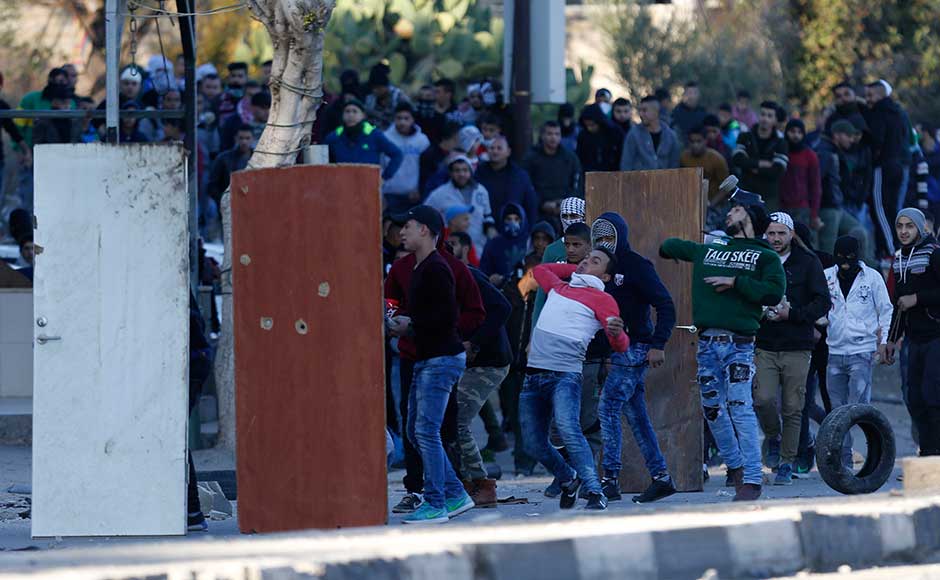 In Gaza, the supreme leader of the Hamas militant group called on Palestinians to launch a new uprising against Israel. Palestinians clash with Israeli troops in the West Bank City of Nablus. AP In Gaza, the supreme leader of the Hamas militant group called on Palestinians to launch a new uprising against Israel. Palestinians clash with Israeli troops in the West Bank City of Nablus. AP