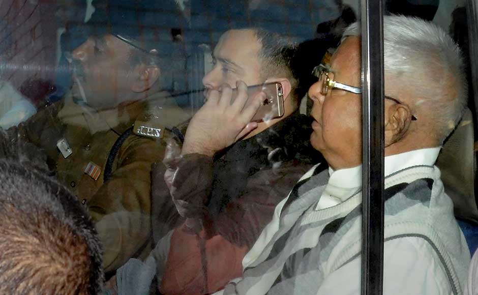 "The legal fight will continue," RJD national vice-president Raghuvansh Prasad Singh told reporters outside the special CBI court in Ranchi, reacting to the conviction of the RJD chief. He said that besides fighting it legally, the party would go to the people "fight it politically also," he added. Lalu is seen escorted by police officials after being convicted in the fodder scam case. PTI Fodder scam case: Lalu Prasad, 15 others convicted; quantum of sentence to be pronounced on 3 January