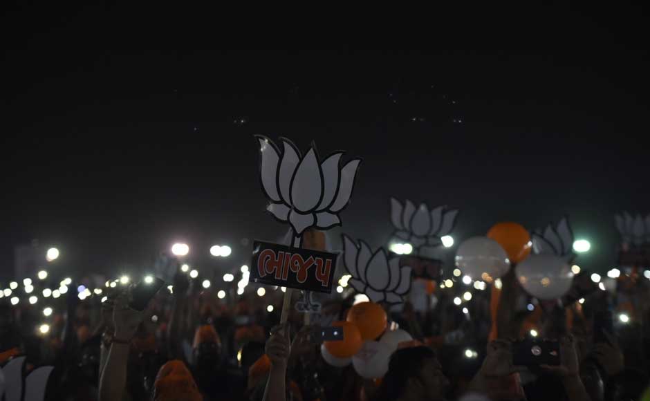 Modi also said the entire north Gujarat region would witness "unbelievable growth" over the next five years due to the Delhi-Mumbai Freight Corridor. BJP workers cheer at a rally in Vadodara. Twitter @narendramodi Modi also said the entire north Gujarat region would witness "unbelievable growth" over the next five years due to the Delhi-Mumbai Freight Corridor. BJP workers cheer at a rally in Vadodara. Twitter @narendramodi
