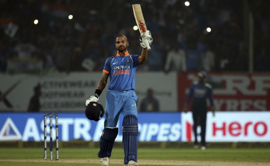 The 100 was there for taking and Shikhar Dhawan made sure he gets it. This was his 12th ODI ton as India chased down the target with eight wickets in hand and 107 balls to spare. AP The 100 was there for taking and Shikhar Dhawan made sure he gets it. This was his 12th ODI ton as India chased down the target with eight wickets in hand and 107 balls to spare. AP