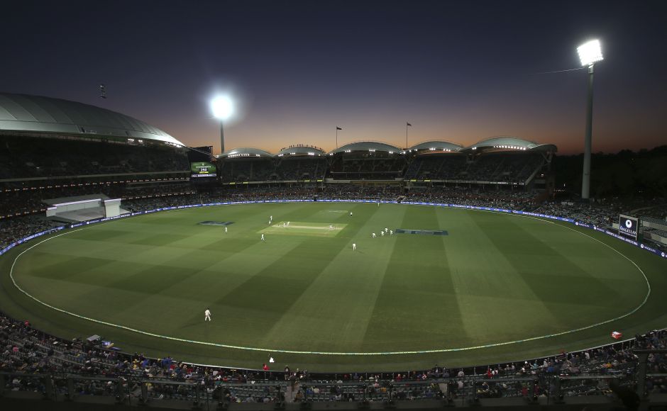 England and Australia play under the lights as the sun sets during the third day of their Ashes Test match at the Adelaide Oval. AP England finally fire on Day 3 but Australia still in charge of Ashes 2nd Test