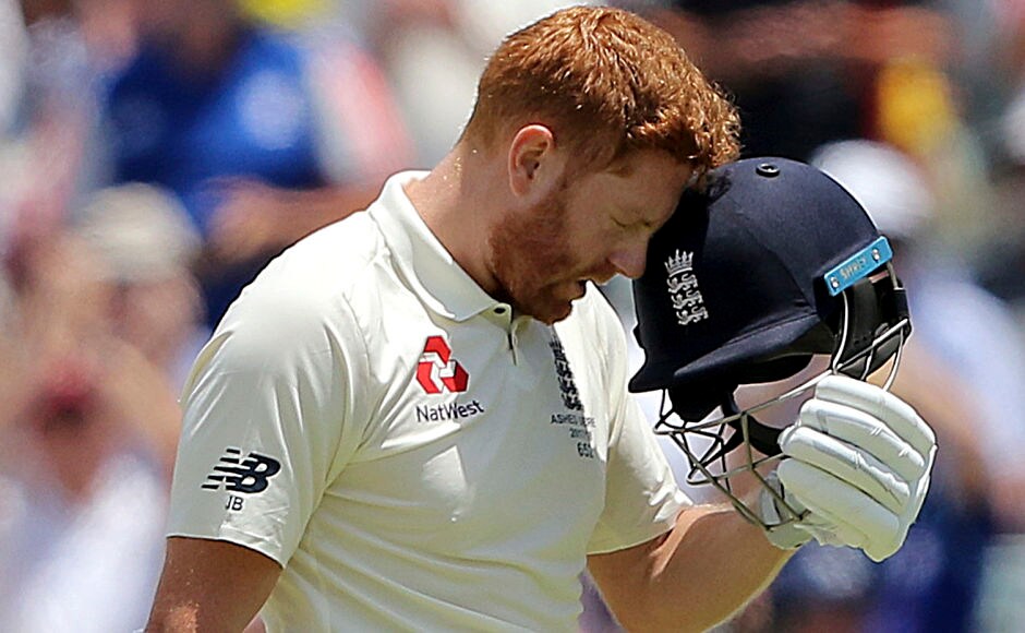 Jonny Bairstow celebrated his hundred, head-butting his helmet, which had been one of the biggest talking points after the 1st Test in Brisbane, when Australian opener mentioned about a weird 'headbutt' greeting by the England wicket-keeper. AP Jonny Bairstow celebrated his hundred, head-butting his helmet, which had been one of the biggest talking points after the 1st Test in Brisbane, when Australian opener mentioned about a weird 'headbutt' greeting by the England wicket-keeper. AP